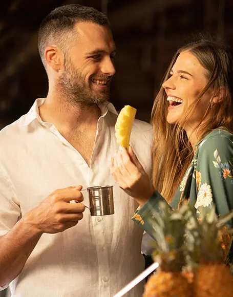 Eating Pineapple Veranda Hotels Mauritius