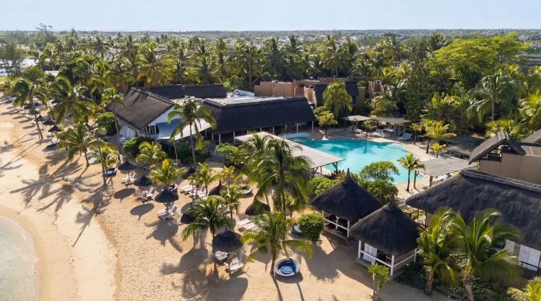 vue aérienne hôtel veranda pointe aux biches maurice